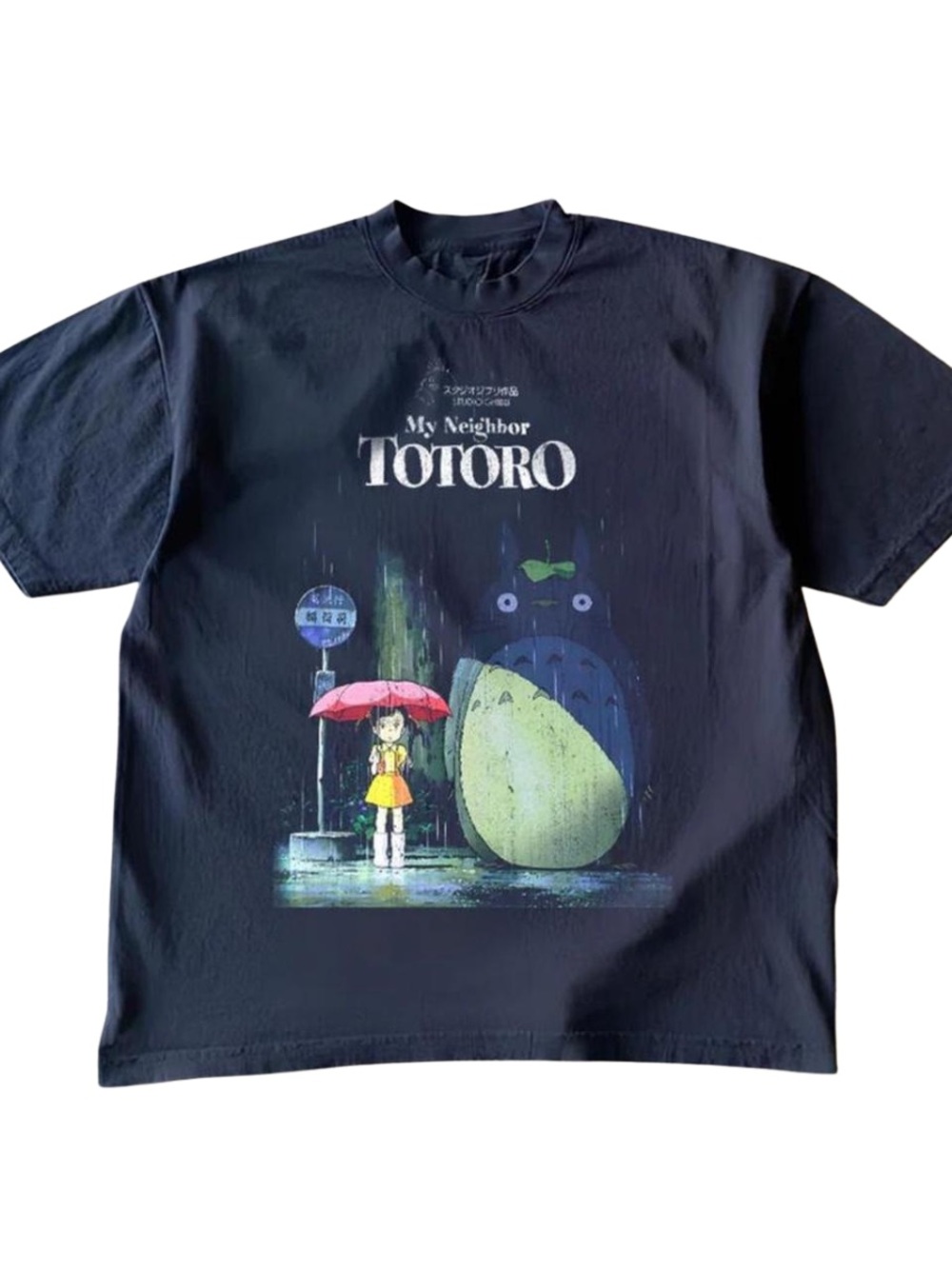 Vintage My Neighbor Totoro Navy Graphic Tee